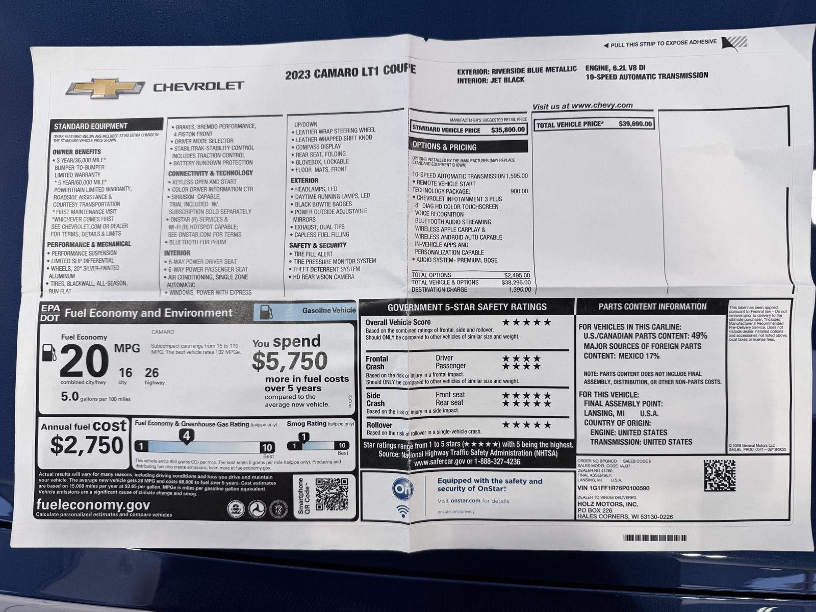 2023 Chevrolet Camaro LT1
